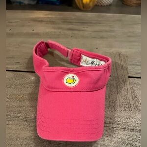 Masters Adjustable Golf  Visor Pink Hat Cap By Magnolia Lane Spell Out  Back
